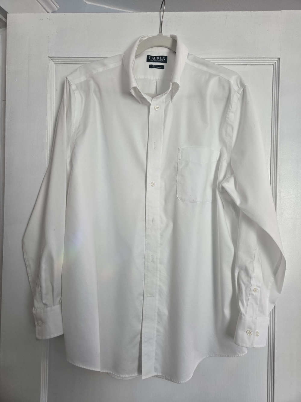 Ralph Lauren White Long-Sleeve Dress Shirt